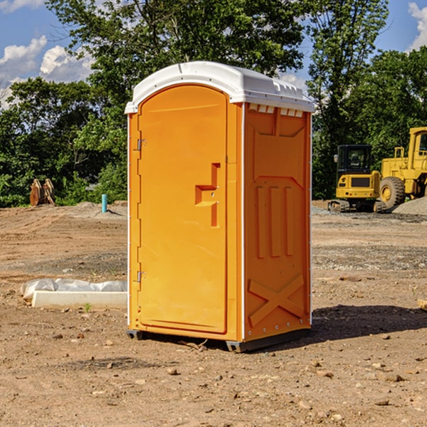 how often are the porta potties cleaned and serviced during a rental period in Utica